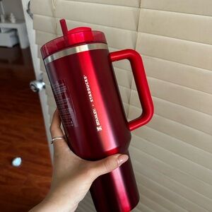 Stanley Red Tumbler with Handle